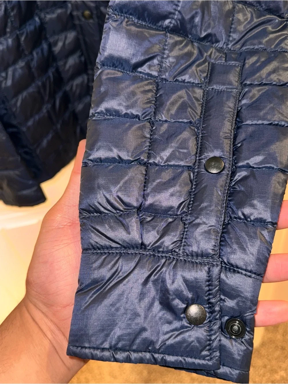 The North Face Men’s Navy Quilted Puffer Jacket